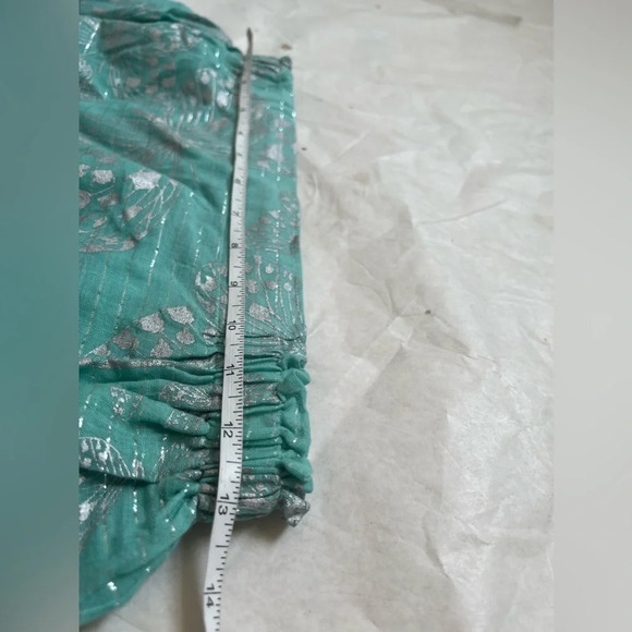 Dead stock Millenium Womens Green Cotton Skirt Butterfly Print Y2K Pull On Sz M - Picture 5 of 6